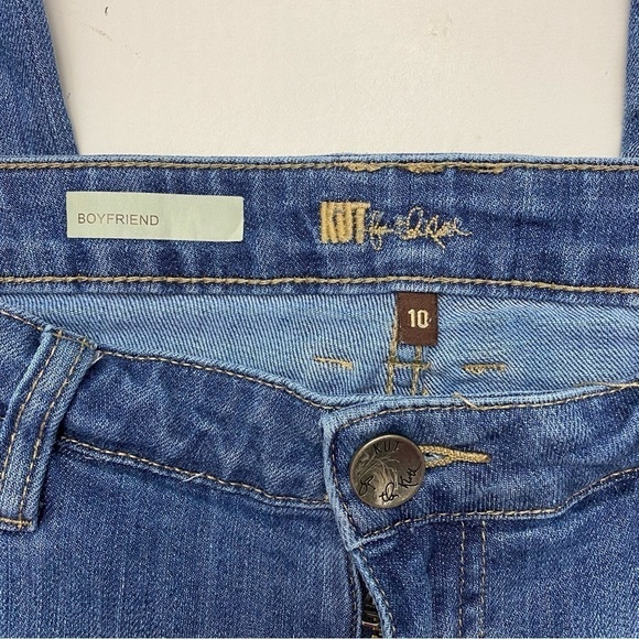 Kut from the Kloth Boyfriend Mid Rise Jeans Ripped Well Loved Women Size 10 - Picture 11 of 16